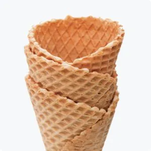 Cornet double gaufré pour glace italienne