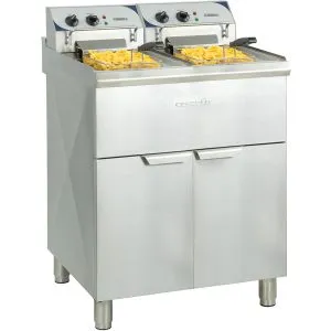 CASSELIN - Friteuse électrique sur pieds  2 x 10 litres haut rendement