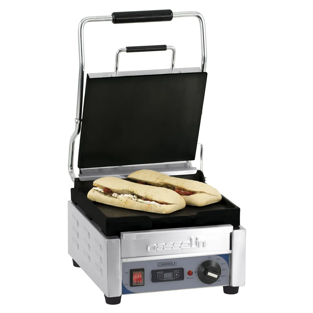 CASSELIN - Grill Panini Petit Premium Lisse - Lisse avec minuteur