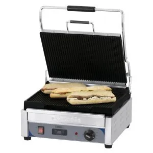 CASSELIN - Grill Panini Grand Premium Rainurée - Rainurée avec minuteur