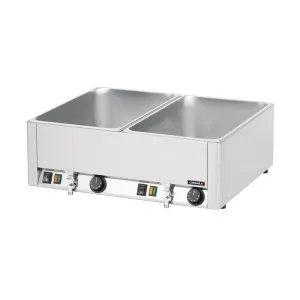 CASSELIN - Double bain-marie GN 1/1 avec 2 robinets de vidange