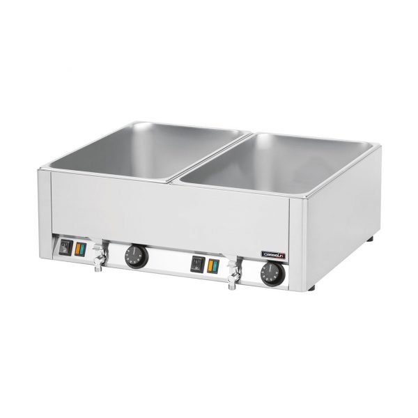 CASSELIN - Double bain-marie GN 1/1 avec 2 robinets de vidange