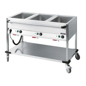CASSELIN - Chariot bain-marie à eau 3 x GN 1/1