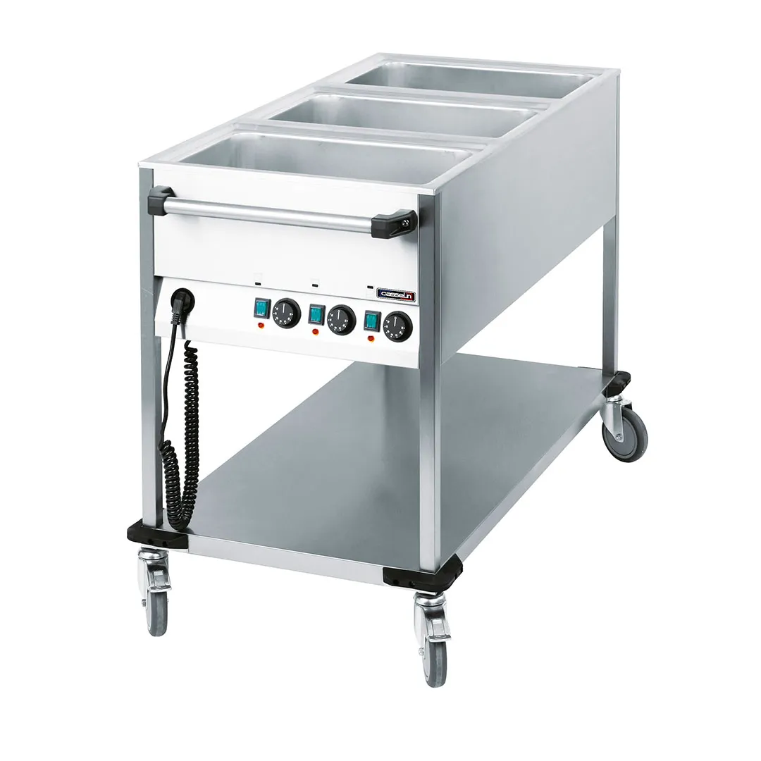 CASSELIN - Chariot bain-marie à eau 3 x GN 1/1
