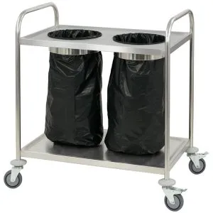 CASSELIN - Chariot en inox porte poubelle