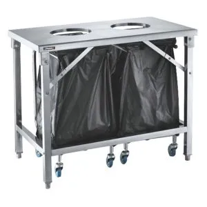 CASSELIN - Table de tri 2 trous vide-dechets