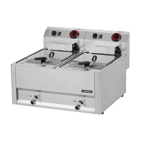 CASSELIN - Friteuse électrique avec vanne de vidange 2x8 litres 66