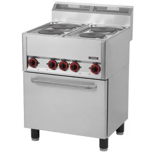 CASSELIN - Fourneau électrique 4 feux avec four électrique ventilé GN 1/1 66