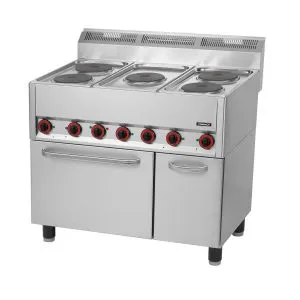 CASSELIN - Fourneau électrique 5 feux avec four électrique ventilé GN 1/1 99