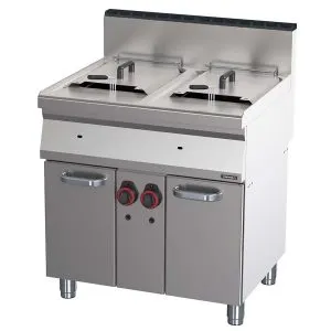CASSELIN - Friteuse gaz avec soubassement 2x15 litres 80