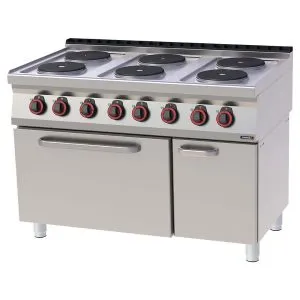 CASSELIN - Fourneau électrique 6 feux avec four électrique statique GN 2/1 120