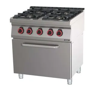 CASSELIN - Fourneau gaz 4 feux avec four électrique ventilé GN 1/1 80