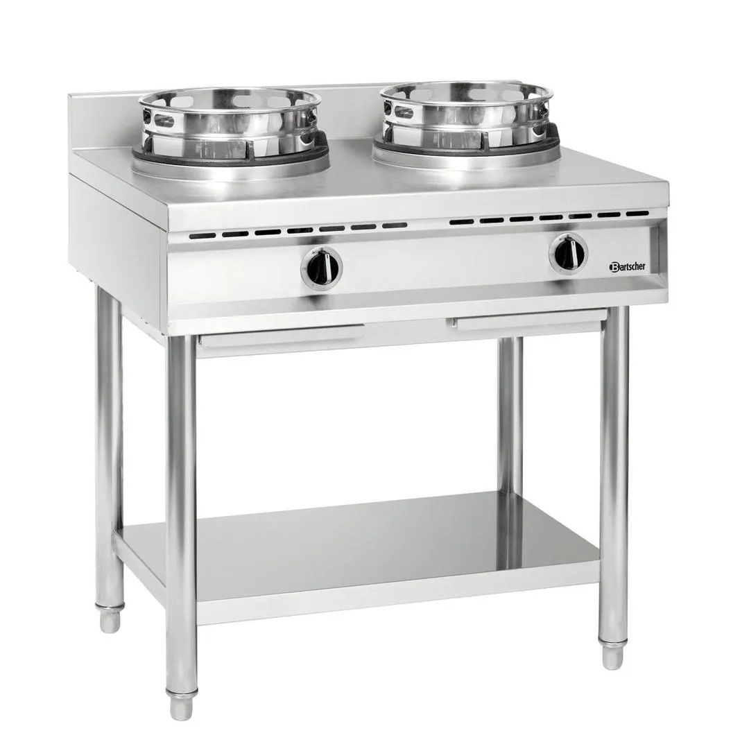 Wok, 2 brûleurs
