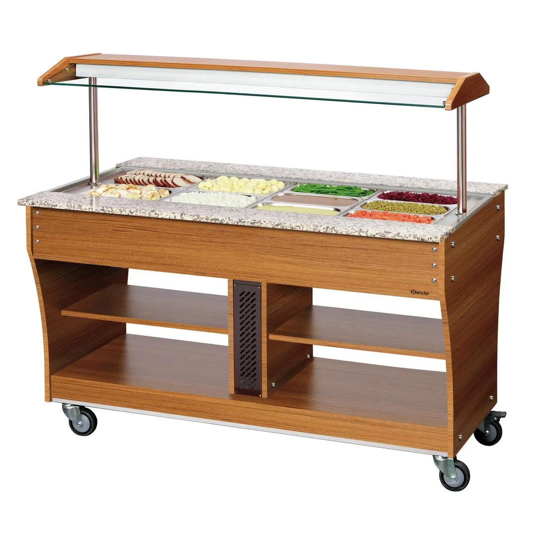 Chariot buffet, chaud, 4x1/1GN