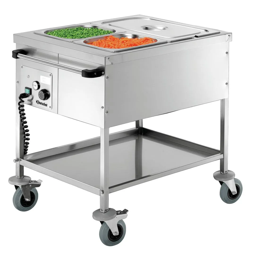 Chariot bain-marie, 2 x 1/1 GN, tr.