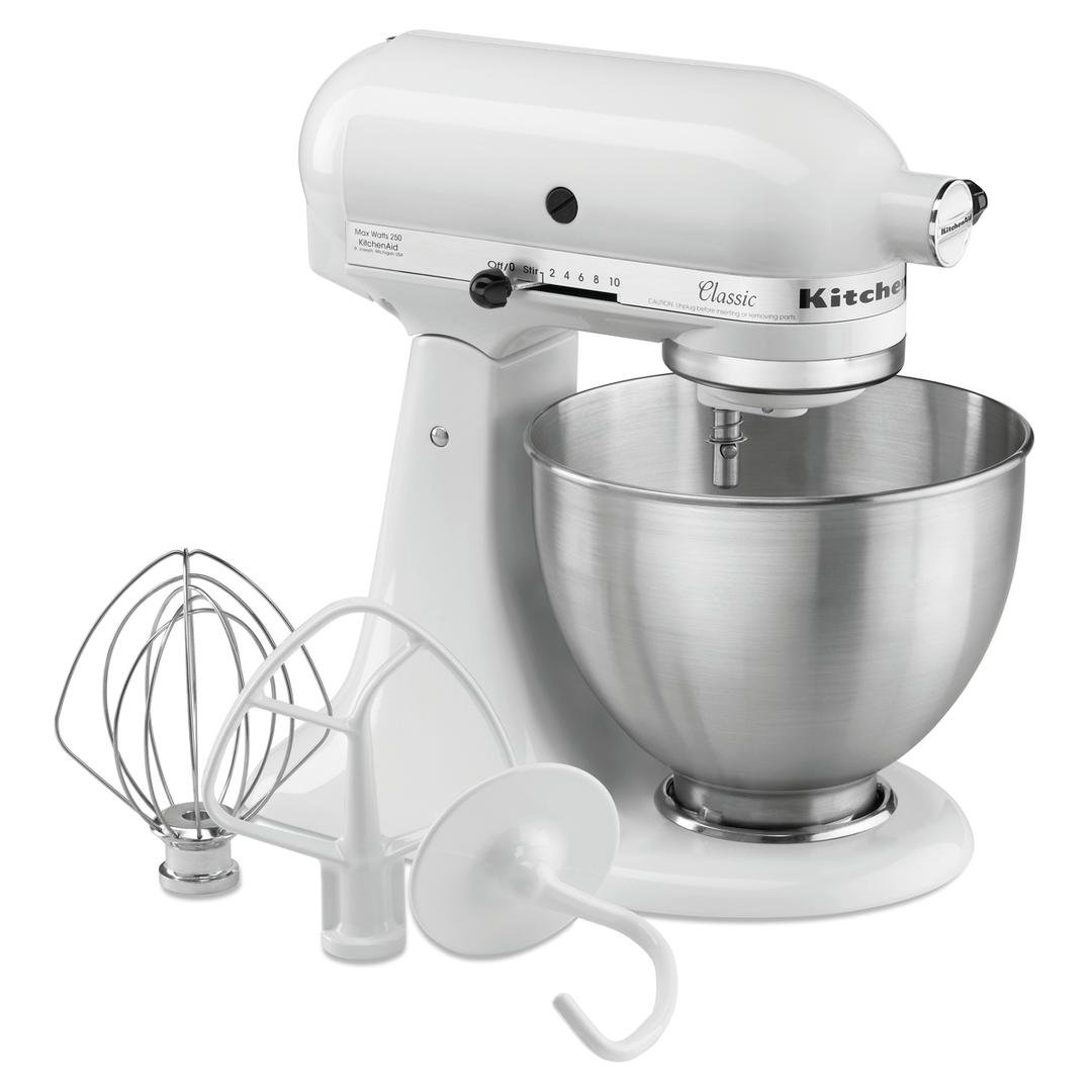 KitchenAid 5K45SSEWH, blanc, 4,28L